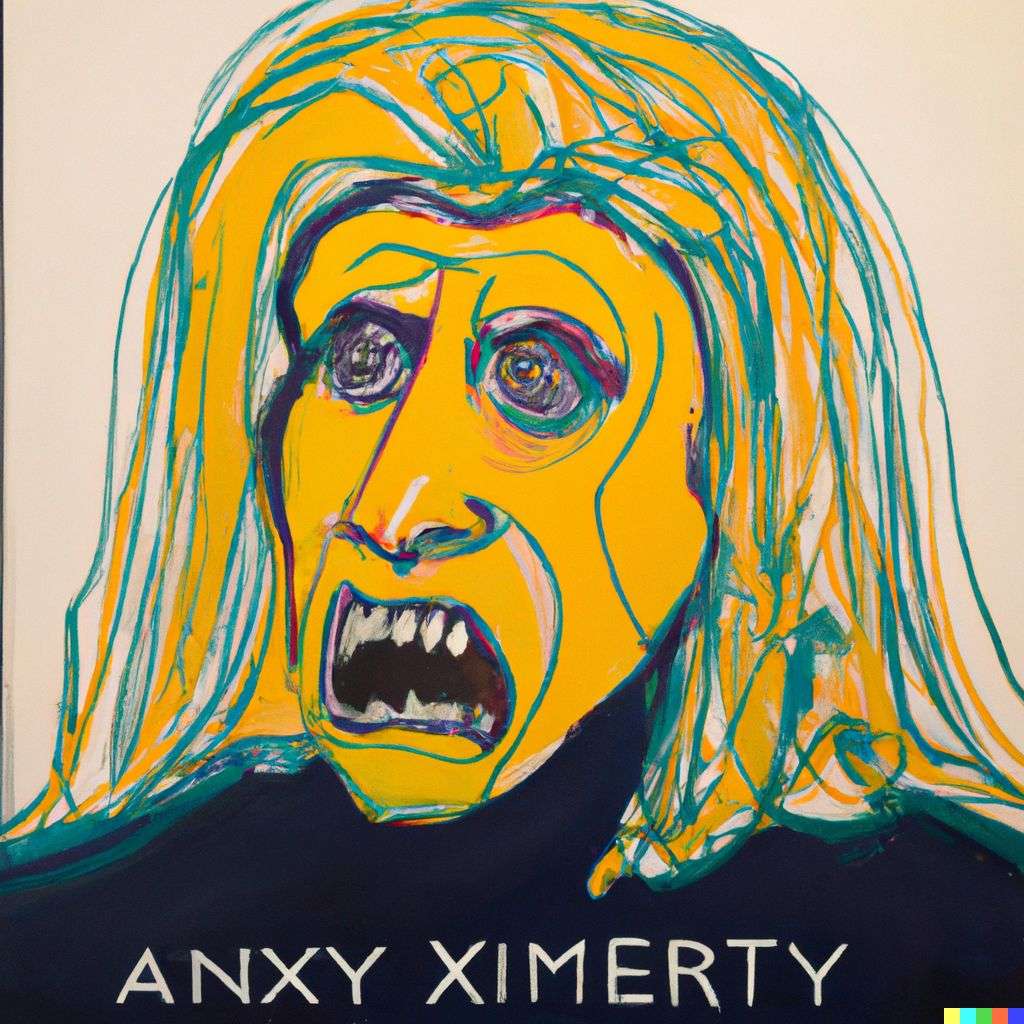 a representation of anxiety, painting by Andy Warhol